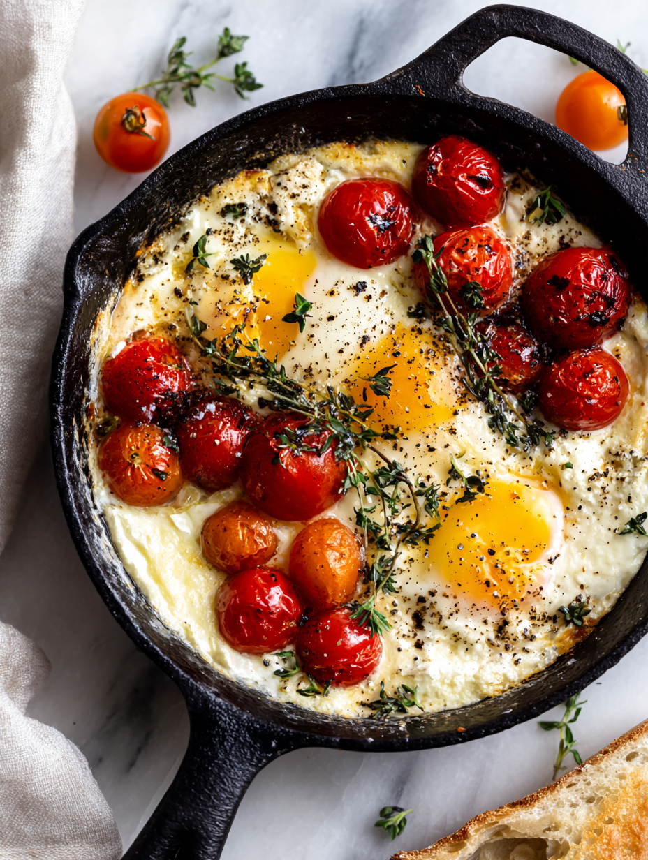 Baked Feta Eggs Recipe