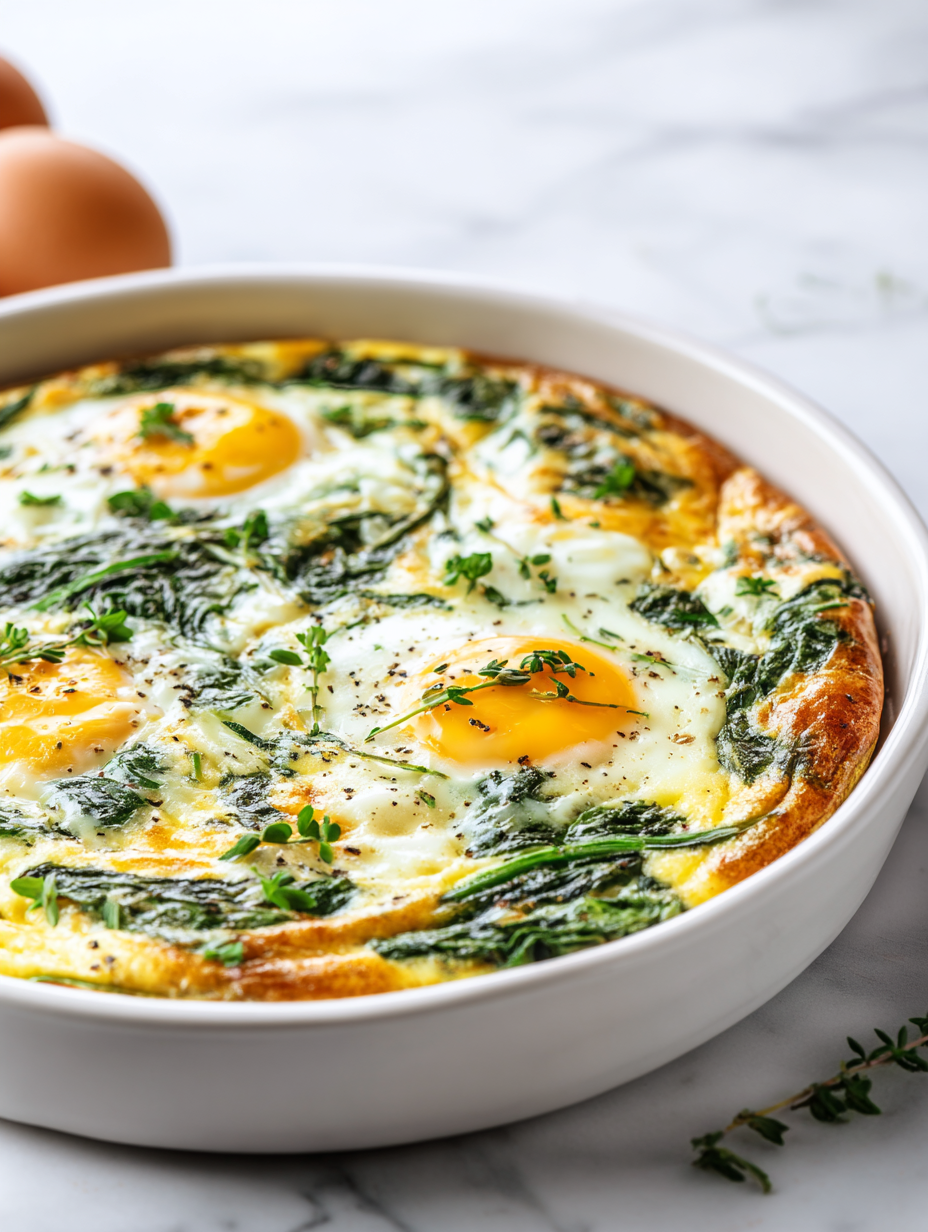 Spinach Egg Bake Recipe