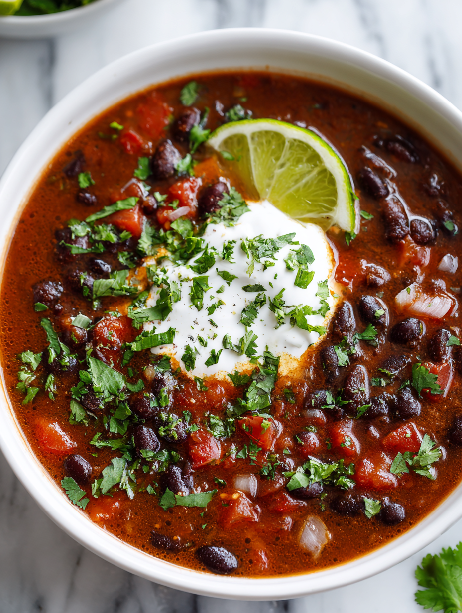 Crockpot Black Bean Soup Recipe
