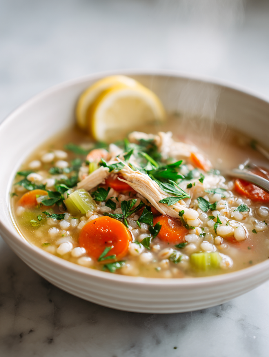 Crockpot Chicken Barley Soup Recipe